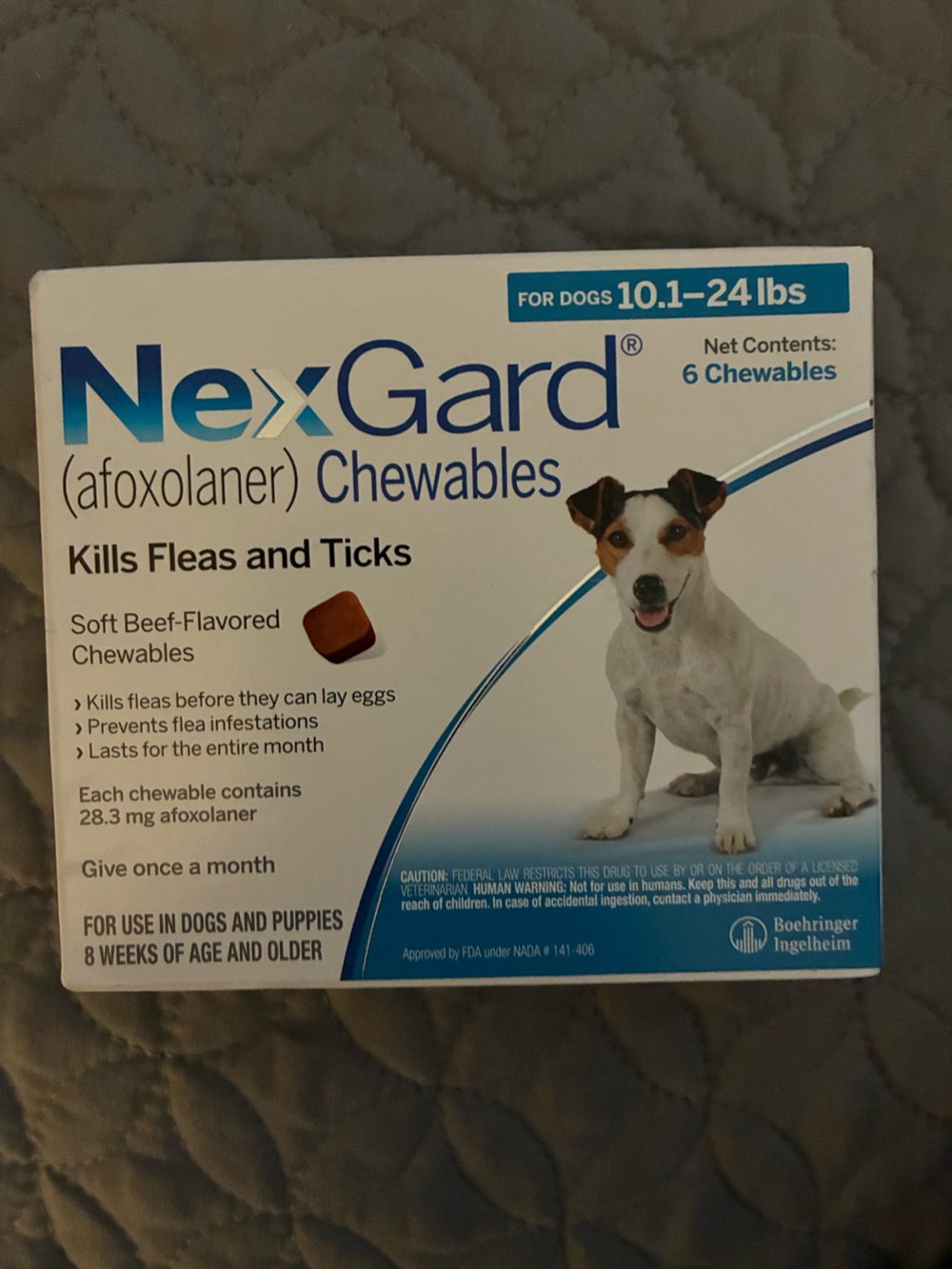 Nexgard  for Dogs (10.1–24 lbs)  6 pack SALE PRICE TODAY ONLY